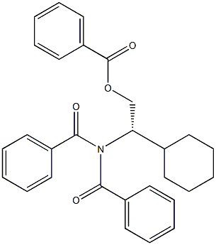 (+)-N-[(S)-1-Cyclohexyl-2-benzoyloxyethyl]dibenzoylamine Struktur