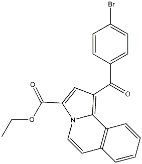 1-(4-Bromobenzoyl)pyrrolo[2,1-a]isoquinoline-3-carboxylic acid ethyl ester Struktur