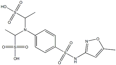 1,1'-[[4-[[(5-Methyl-3-isoxazolyl)amino]sulfonyl]phenyl]imino]bis(ethanesulfonic acid) Struktur