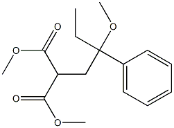 2-[2-Phenyl-2-methoxybutyl]malonic acid dimethyl ester Struktur