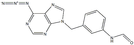 N-[3-[[6-Azido-9H-purin-9-yl]methyl]phenyl]formamide Struktur