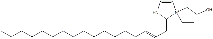 1-Ethyl-2-(2-heptadecenyl)-1-(2-hydroxyethyl)-4-imidazoline-1-ium Struktur