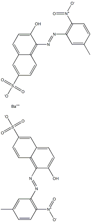 Bis[1-[(3-methyl-6-nitrophenyl)azo]-2-hydroxy-6-naphthalenesulfonic acid]barium salt Struktur