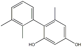 4-(2,3-Dimethylphenyl)-5-methylbenzene-1,3-diol Struktur