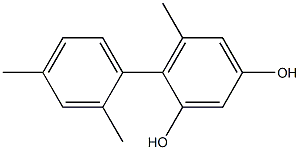 4-(2,4-Dimethylphenyl)-5-methylbenzene-1,3-diol Struktur