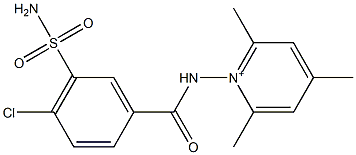 1-[(4-Chloro-5-aminosulfonylbenzoyl)amino]-2,4,6-trimethylpyridinium Struktur