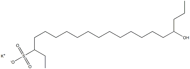 17-Hydroxyicosane-3-sulfonic acid potassium salt Struktur