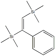 1,2-Bis[trimethylsilyl]-1-phenylethene Struktur