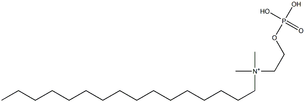 N-Hexadecyl-N,N-dimethyl-2-phosphonooxyethanaminium Struktur