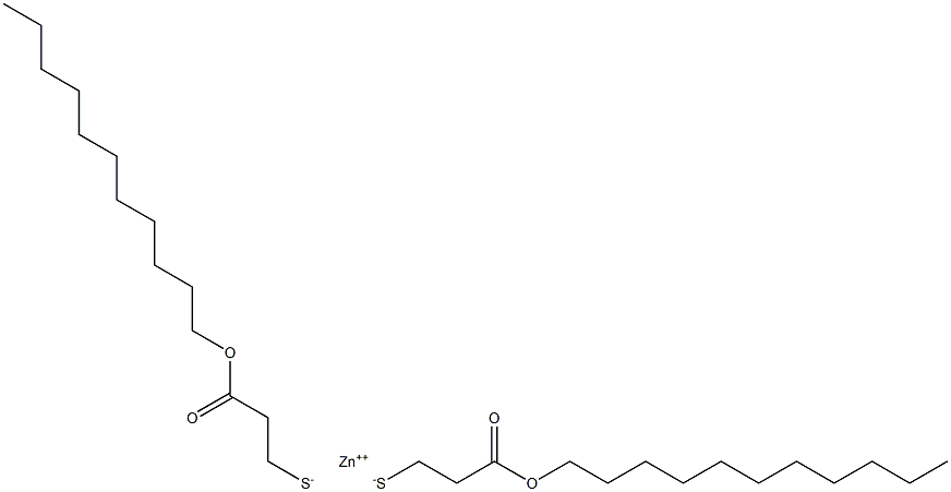 Zinc bis[2-(undecyloxycarbonyl)ethanethiolate] Struktur