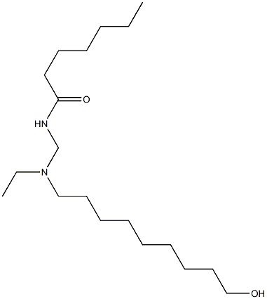 N-[[N-Ethyl-N-(9-hydroxynonyl)amino]methyl]heptanamide Struktur