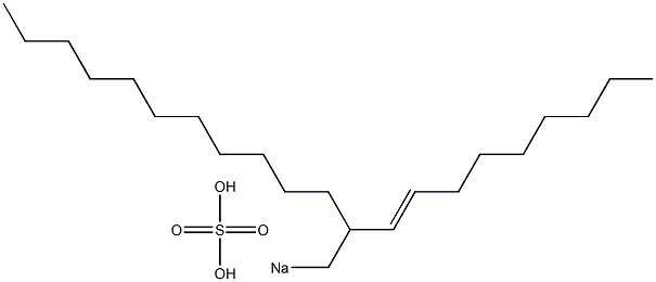 Sulfuric acid 2-(1-nonenyl)tridecyl=sodium ester salt Struktur