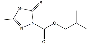 2,3-Dihydro-2-thioxo-5-methyl-1,3,4-thiadiazole-3-carboxylic acid isobutyl ester Struktur