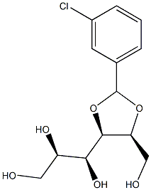 4-O,5-O-(3-Chlorobenzylidene)-L-glucitol Struktur