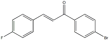 (E)-1-(4-Bromophenyl)-3-(4-fluorophenyl)-2-propene-1-one Struktur