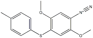 2,5-Dimethoxy-4-[(4-methylphenyl)thio]benzenediazonium Struktur