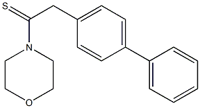 4-(4-Biphenylylthioacetyl)morpholine Struktur