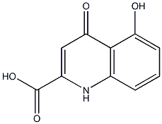 5-Hydroxy-1,4-dihydro-4-oxoquinoline-2-carboxylic acid Struktur