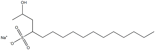 2-Hydroxyhexadecane-4-sulfonic acid sodium salt Struktur