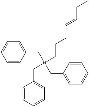 (4-Heptenyl)tribenzylaminium Struktur