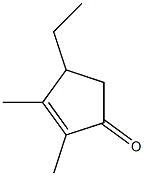 4-Ethyl-2,3-dimethyl-2-cyclopenten-1-one Struktur