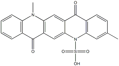 5,7,12,14-Tetrahydro-3,12-dimethyl-7,14-dioxoquino[2,3-b]acridine-5-sulfonic acid Struktur