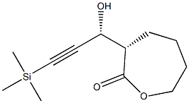 (3S)-3-[(R)-1-Hydroxy-3-trimethylsilyl-2-propyn-1-yl]tetrahydrooxepin-2(3H)-one Struktur