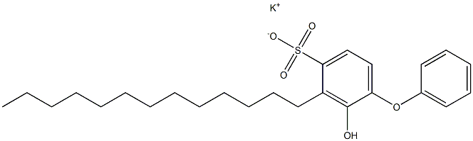 2-Hydroxy-3-tridecyl[oxybisbenzene]-4-sulfonic acid potassium salt Struktur