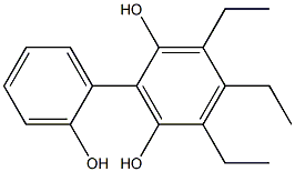 3,4,5-Triethyl-1,1'-biphenyl-2,2',6-triol Struktur