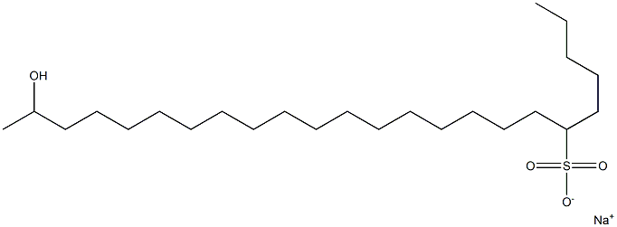 23-Hydroxytetracosane-6-sulfonic acid sodium salt Struktur