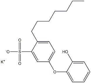 2'-Hydroxy-4-heptyl[oxybisbenzene]-3-sulfonic acid potassium salt Struktur