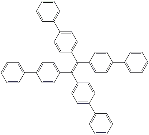 1,1,2,2-Tetrakis[4-phenylphenyl]ethene Struktur