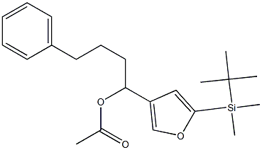 Acetic acid 1-[5-(tert-butyldimethylsilyl)-3-furyl]-4-phenylbutyl ester Struktur