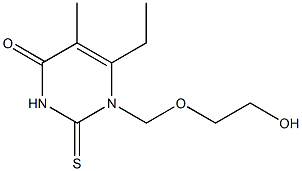 1-(2-Hydroxyethoxymethyl)-6-ethylthiothymine Struktur