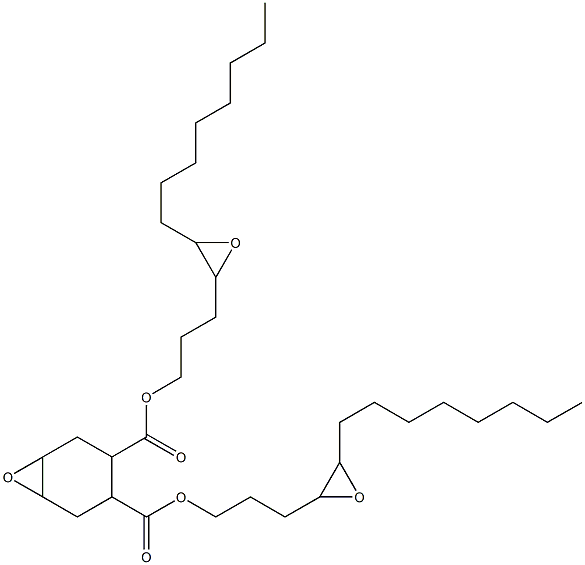 7-Oxabicyclo[4.1.0]heptane-3,4-dicarboxylic acid bis(4,5-epoxytridecan-1-yl) ester Struktur