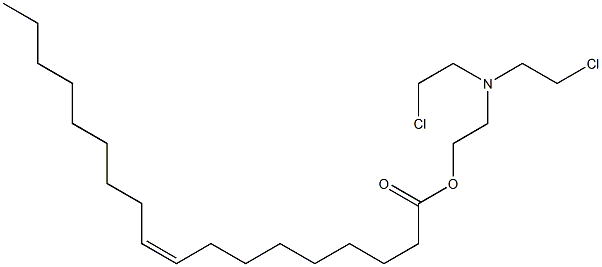 (Z)-9-Octadecenoic acid 2-[bis(2-chloroethyl)amino]ethyl ester Struktur