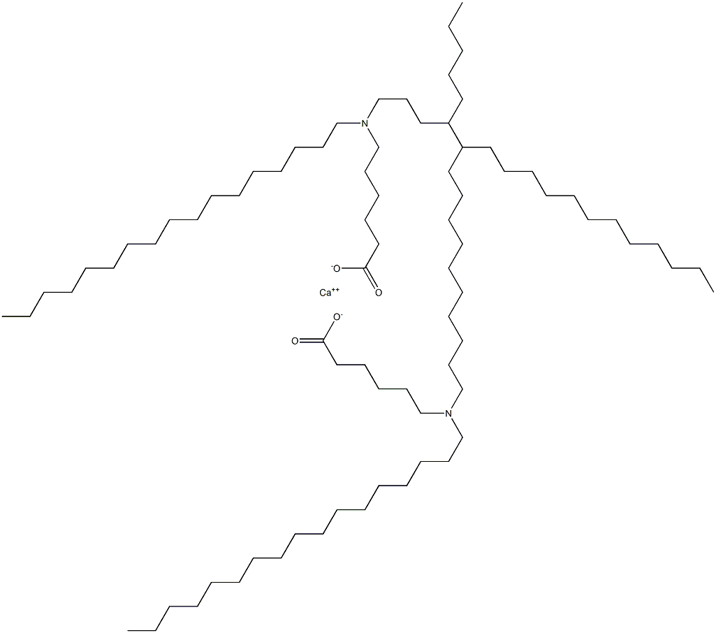 Bis[6-(diheptadecylamino)hexanoic acid]calcium salt Struktur