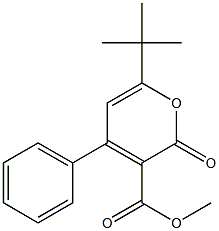 6-(1,1-Dimethylethyl)-4-phenyl-2-oxo-2H-pyran-3-carboxylic acid methyl ester Struktur