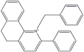 1-Benzyl-2-phenyl-5,6-dihydrobenzo[h]quinolin-1-ium Struktur