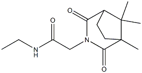 2,4-Dioxo-N-ethyl-1,8,8-trimethyl-3-azabicyclo[3.2.1]octane-3-acetamide Struktur