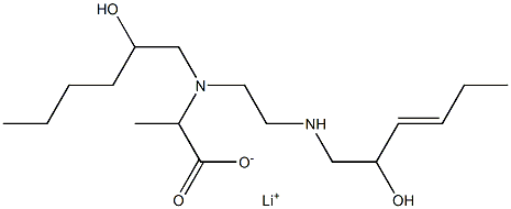 2-[N-(2-Hydroxyhexyl)-N-[2-(2-hydroxy-3-hexenylamino)ethyl]amino]propionic acid lithium salt Struktur