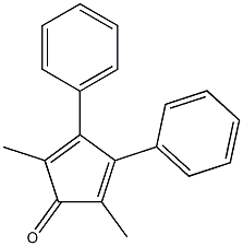 2,5-Dimethyl-3,4-diphenyl-2,4-cyclopentadien-1-one Struktur