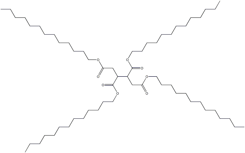 1,2,3,4-Butanetetracarboxylic acid tetratridecyl ester Struktur