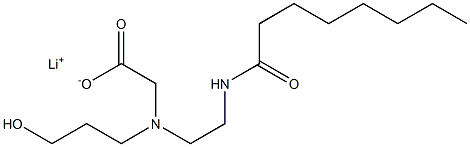 N-(3-Hydroxypropyl)-N-[2-(octanoylamino)ethyl]glycine lithium salt Struktur