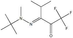 1,1,1-Trifluoro-3-[2-(tert-butyl)-2-methylhydrazono]-4-methyl-2-pentanone Struktur