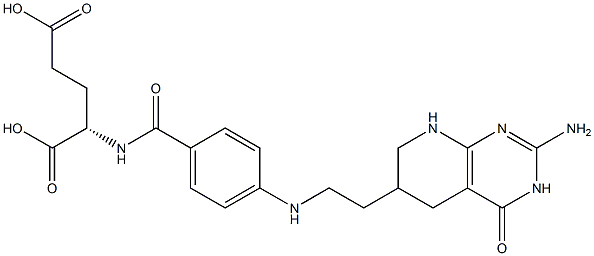 N-[4-[[2-[(2-Amino-3,4,5,6,7,8-hexahydro-4-oxopyrido[2,3-d]pyrimidin)-6-yl]ethyl]amino]benzoyl]-L-glutamic acid Struktur