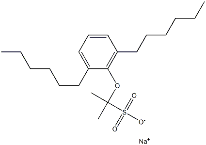 2-(2,6-Dihexylphenoxy)propane-2-sulfonic acid sodium salt Struktur