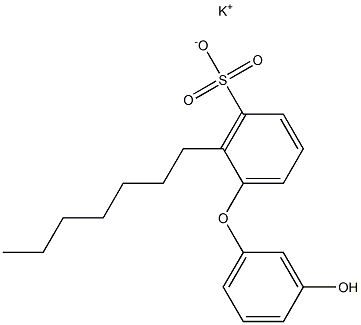 3'-Hydroxy-2-heptyl[oxybisbenzene]-3-sulfonic acid potassium salt Struktur