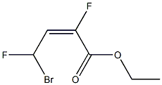 (E)-4-Bromo-2,4-difluoro-2-butenoic acid ethyl ester Struktur