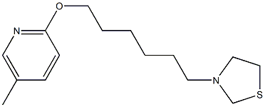 5-Methyl-2-[[6-(3-thiazolidinyl)hexyl]oxy]pyridine Struktur